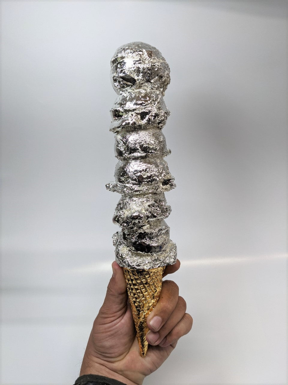 Six Scoop Stack Chrome Gold Cone