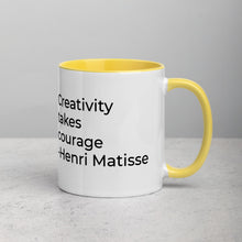 Load image into Gallery viewer, Creativity Takes Courage Mug- Multiple Colors Available
